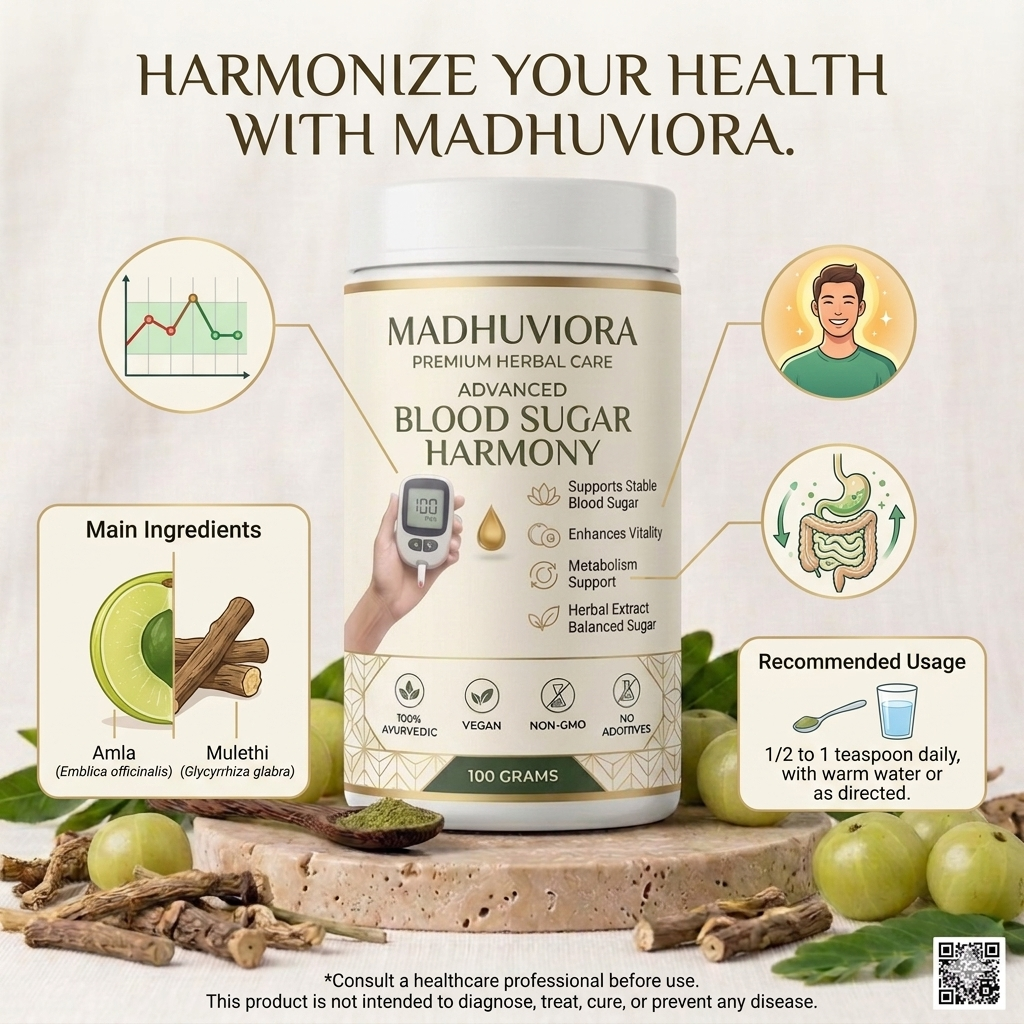 MADHUVIORA ® DIABETES BLOOD SUGAR POWDER 60DAYS CHALLENGE
