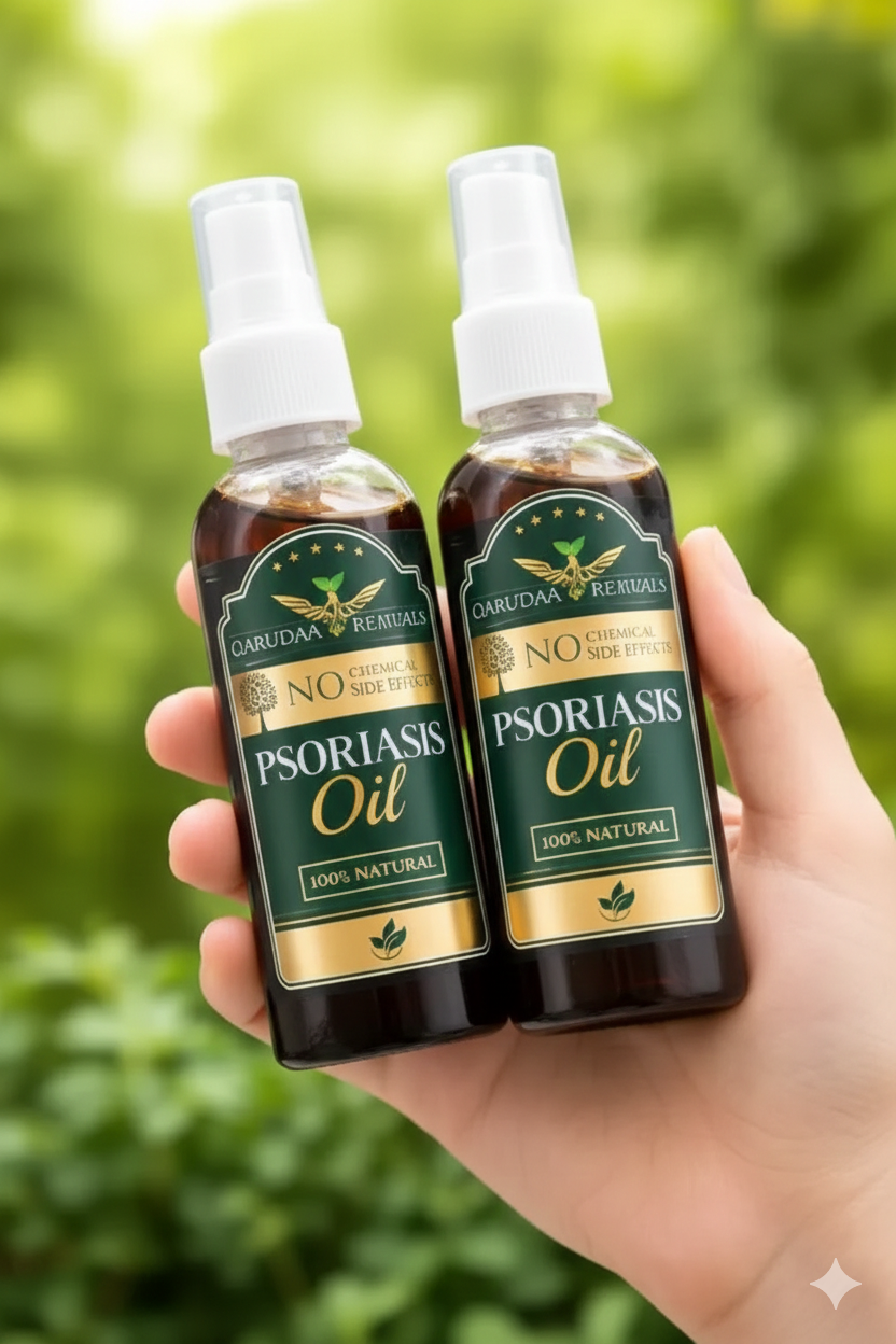 Garuda Herbal Psoriasis Oil-Advanced Psoriasis Clearing Oil With Powder