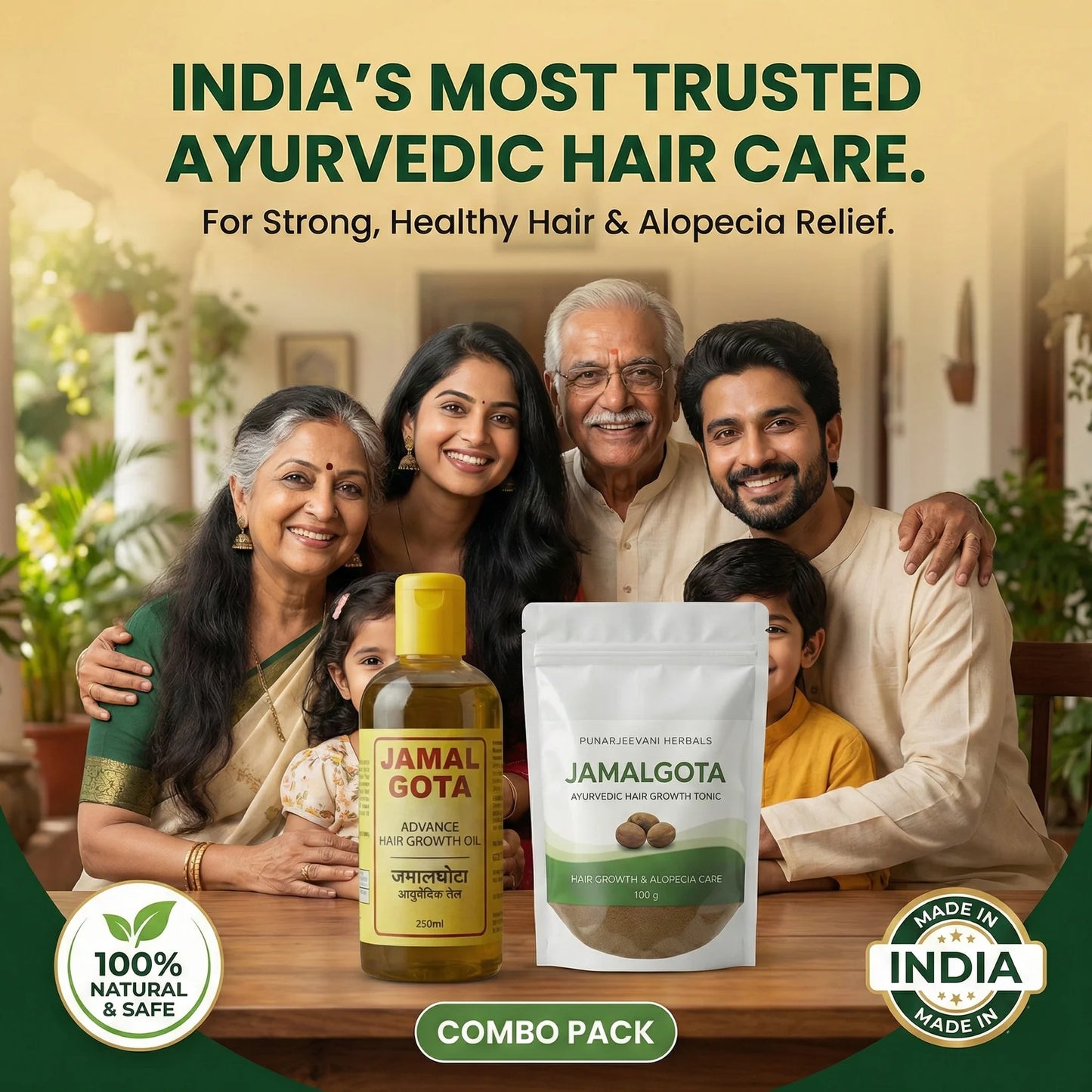 Advanced Jamalgota Herbal Hair Oil-100% Intense Hair Care