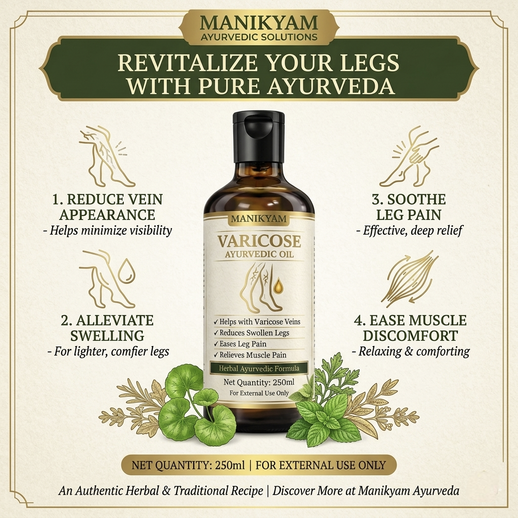 VARICOSE VEINS PAIN RELIEF OIL - Ayurveda Oil Relief 15 Days Challenge