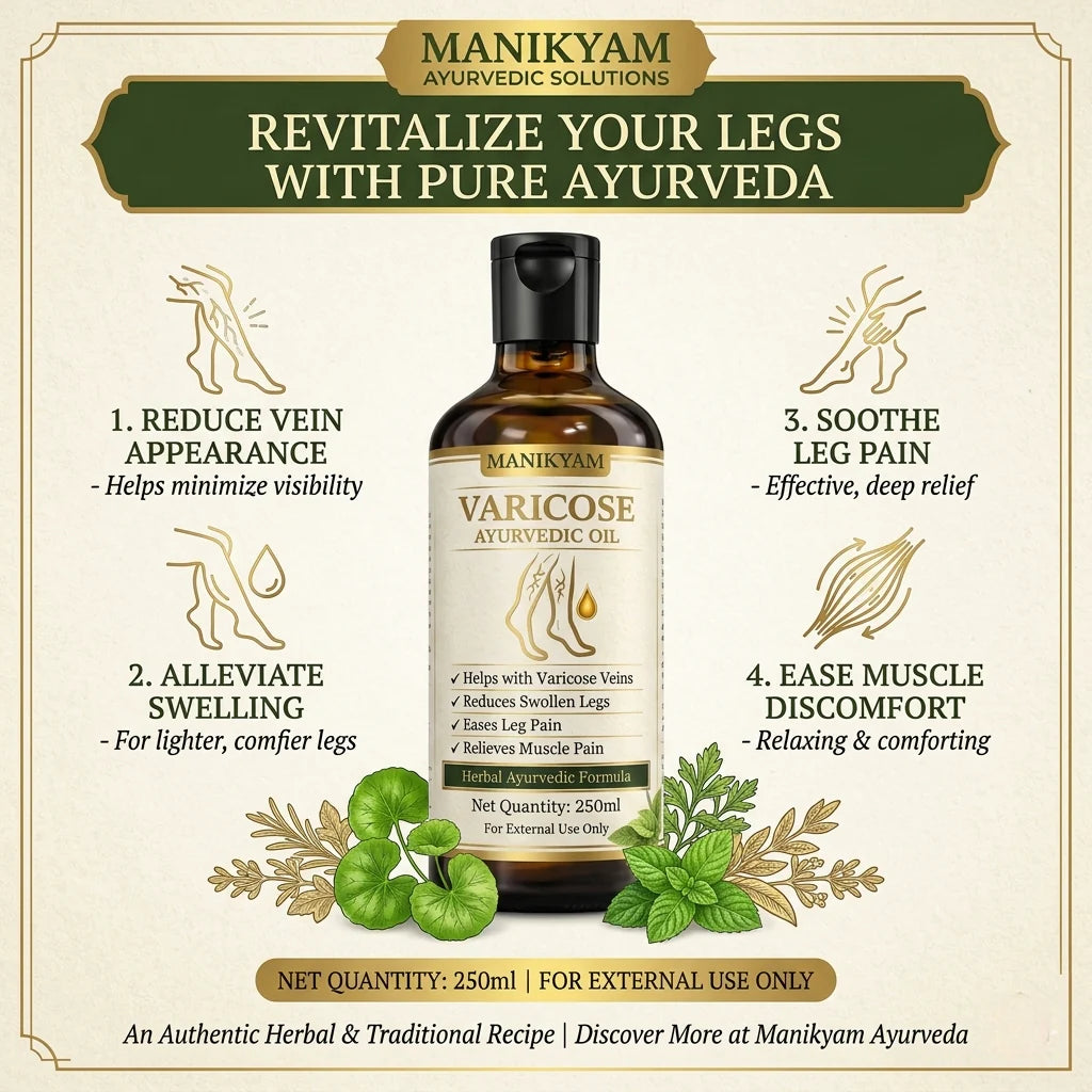 VARICOSE VEINS PAIN RELIEF OIL - Ayurveda Oil Relief 60 Days Challenge