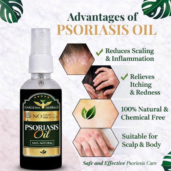 Garuda Herbal Psoriasis Oil-Advanced Psoriasis Clearing Oil With Powder